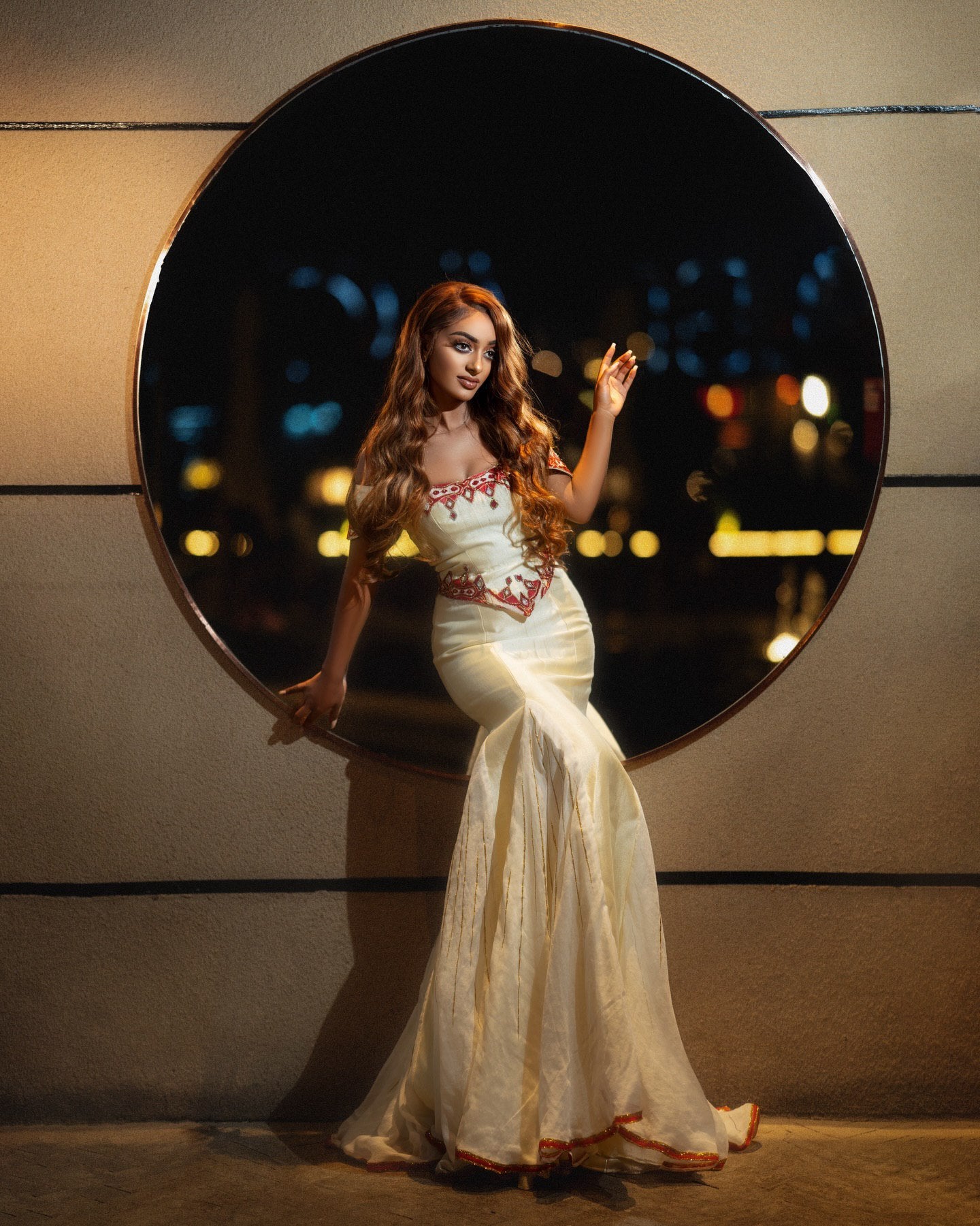 Graceful Habesha Kemis Red Embroidery Ethiopian Clothing Charming Habesha Dress For Cultural Celebrations 630