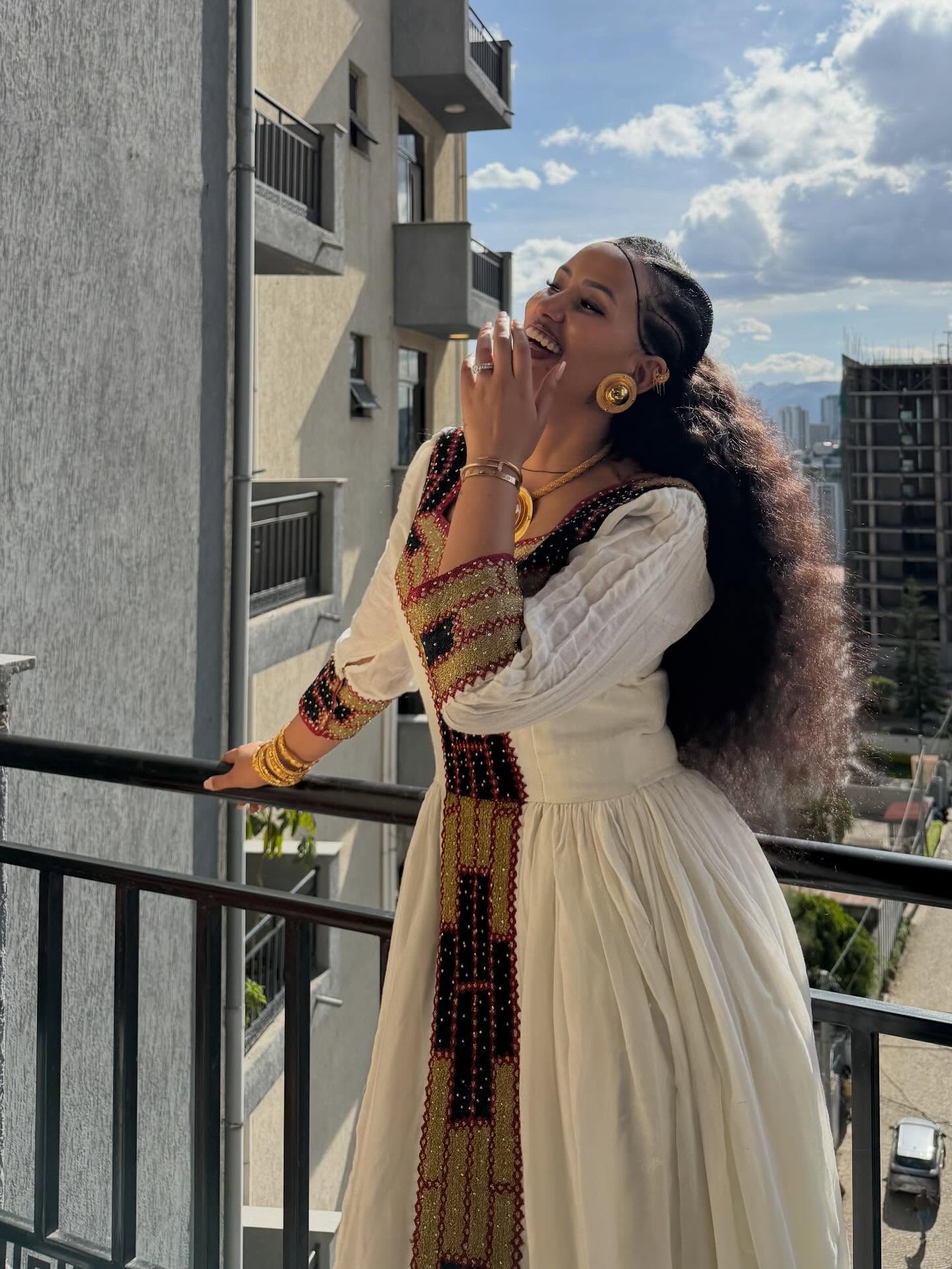 Golden & Black Embroidery Habesha Kemis Beautiful Ethiopian Clothing Graceful Habesha Dress 720