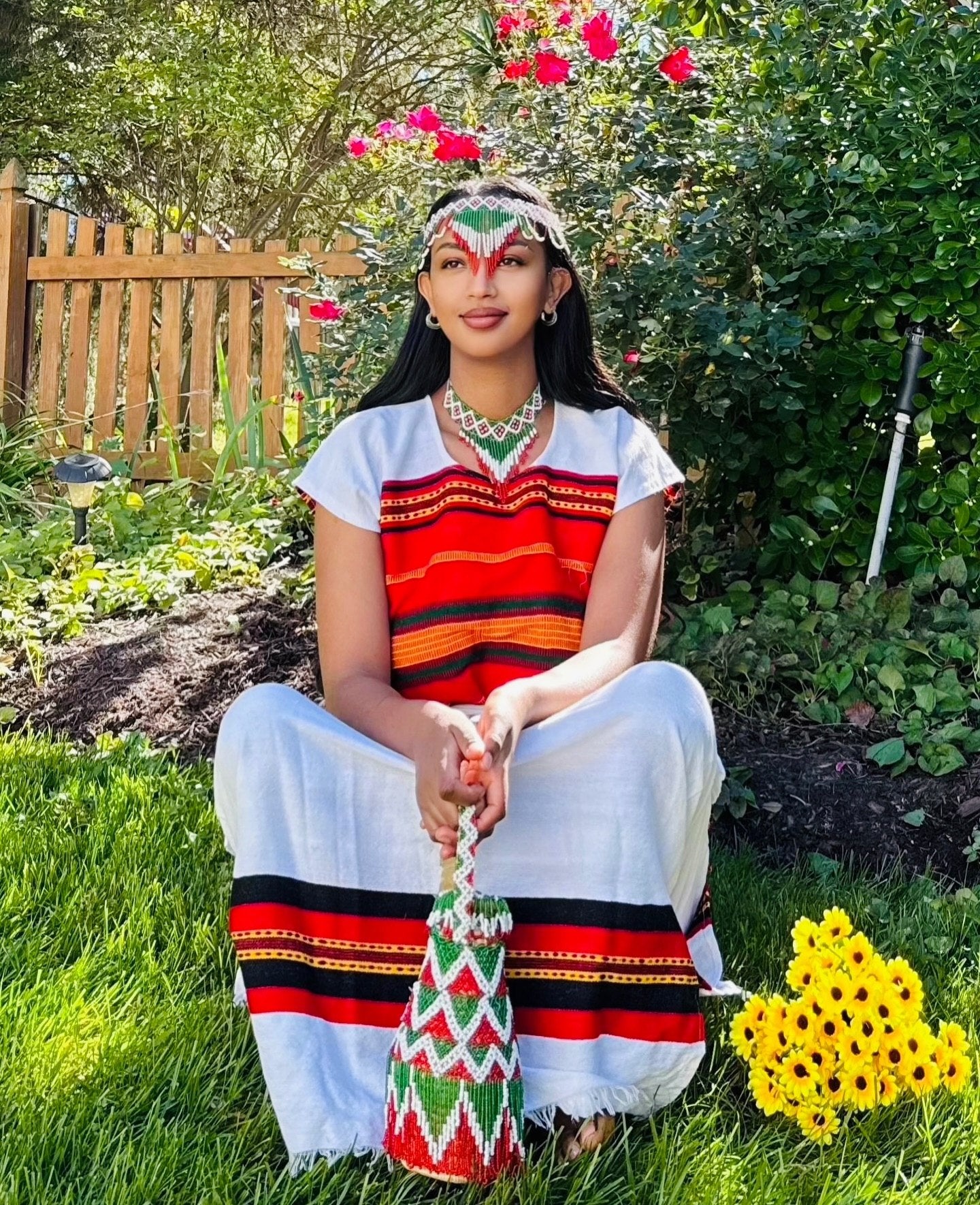 Traditional Oromo Dress with Jewelry Beautiful Oromo Cultural Outfit | Traditional Dress 891