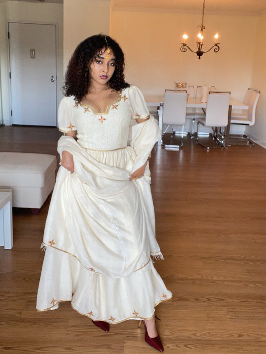 Classic Habesha Kemis Ethiopian Traditional Dress & Eritrean Dress