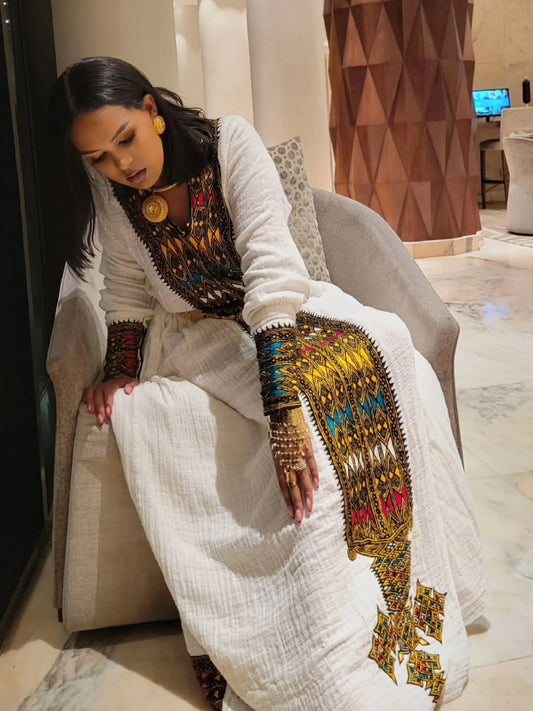 Elegant Habesha Kemis Traditional Ethiopian Clothing & Cultural Style