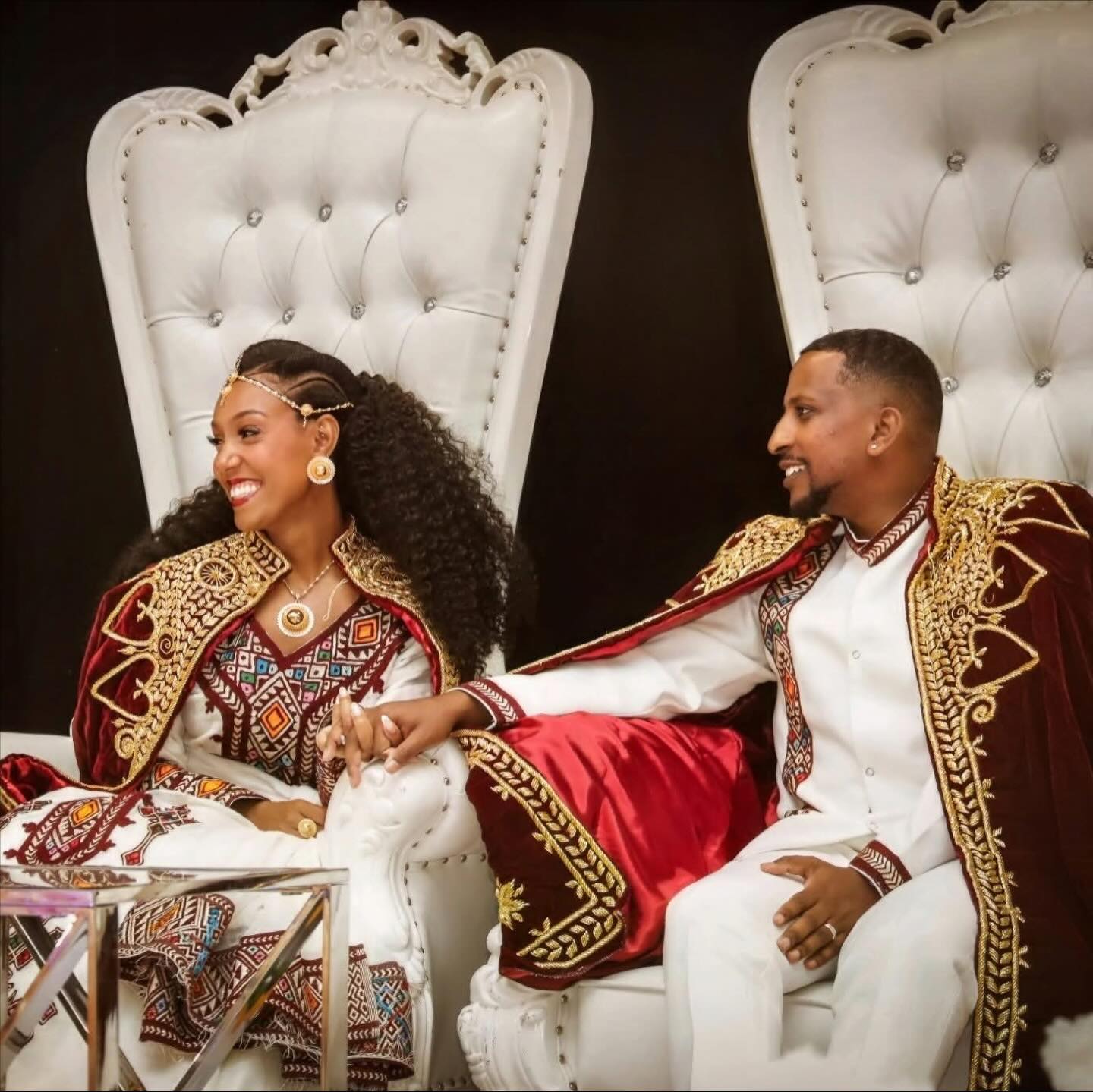 Ethiopian Matching Couple Outfit Traditional Habesha Couples Clothing Set Matching Wear 154