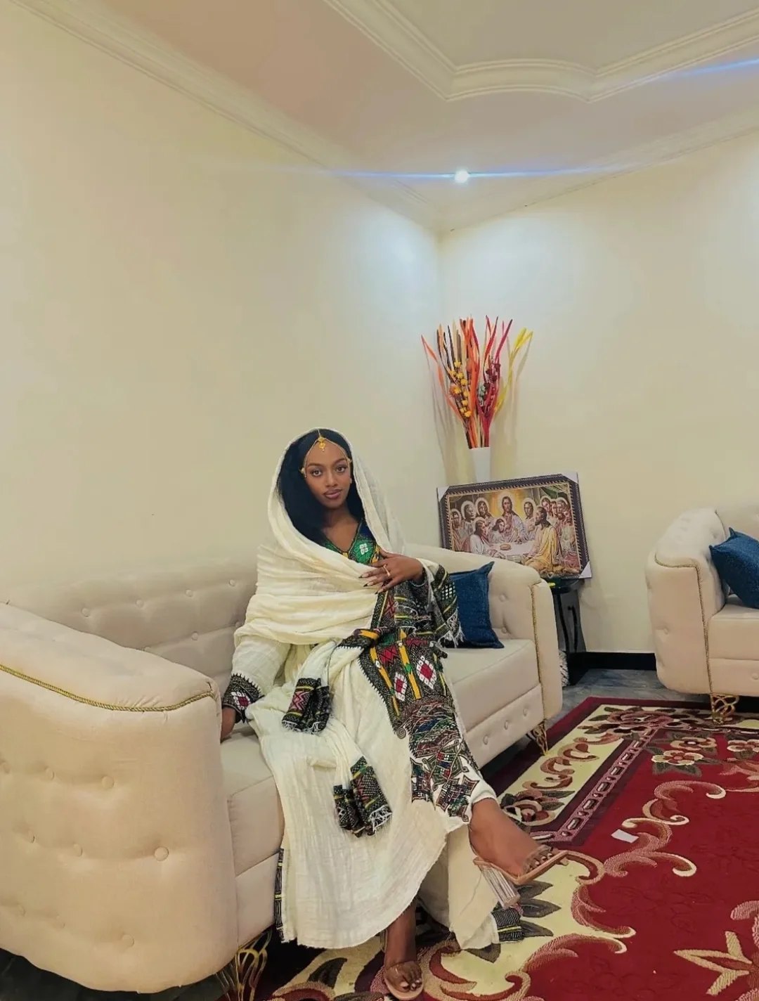 Authentic Ethiopian Traditional Clothing Style Handmade Habesha Dress Graceful Habesha Kemis For Festive 209