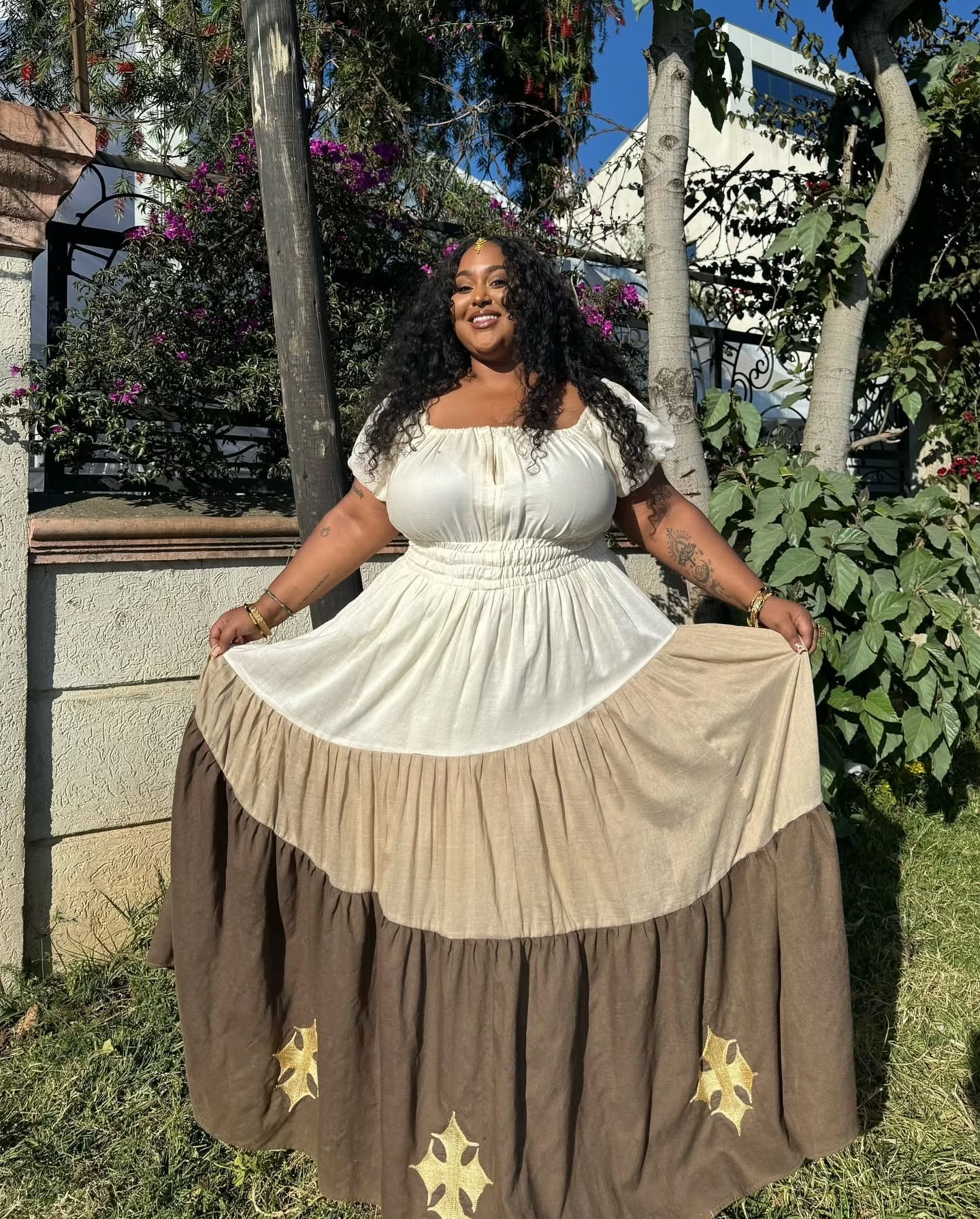 Earth Tone Habesha Kems Traditional Ethiopian Dress with Modern Style Stunning Habesha Dress 213