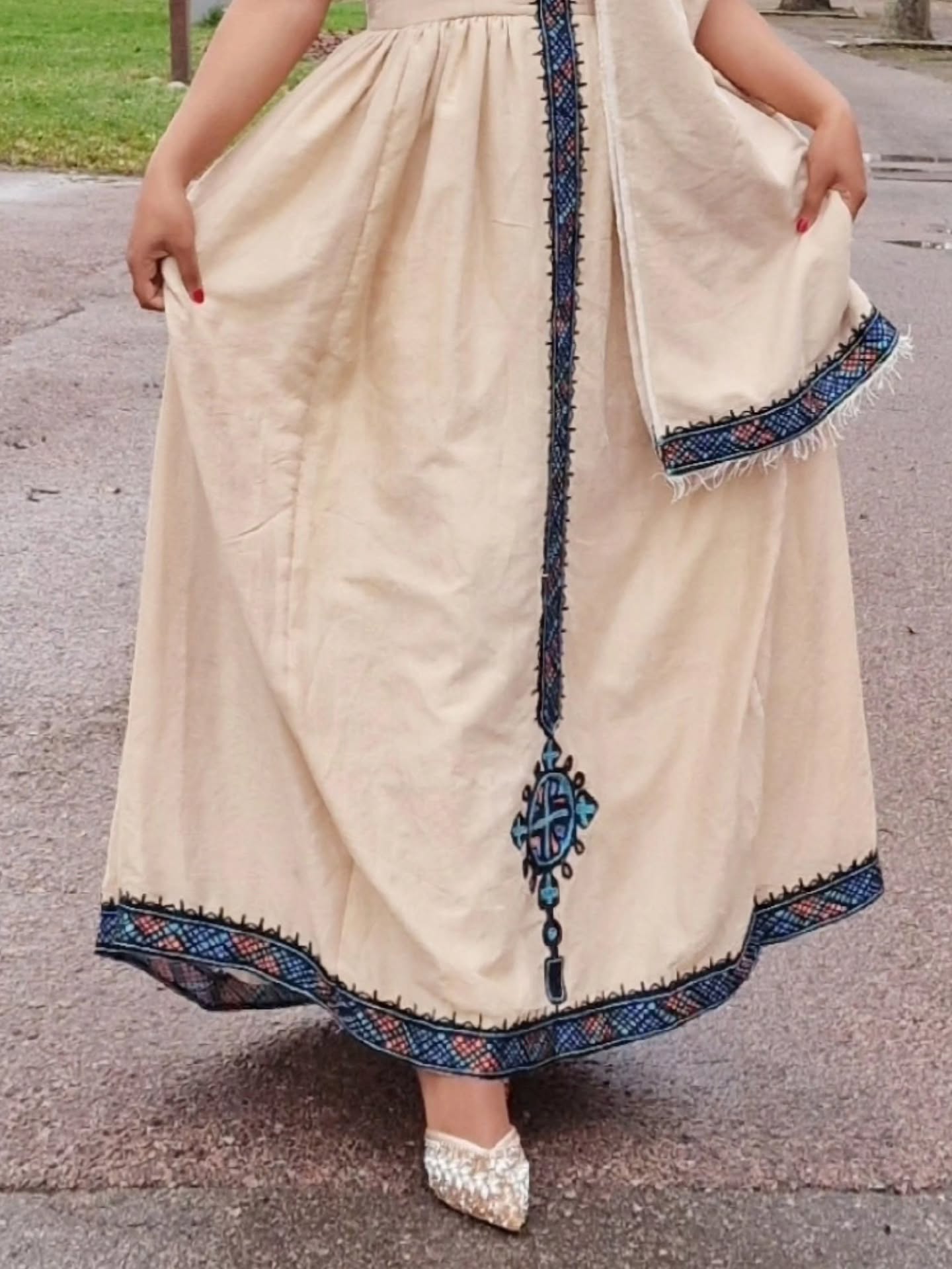 Handcrafted Habesha Dress Charming Habesha Kemis Traditional Ethiopian Dress with Cultural Tibeb 227