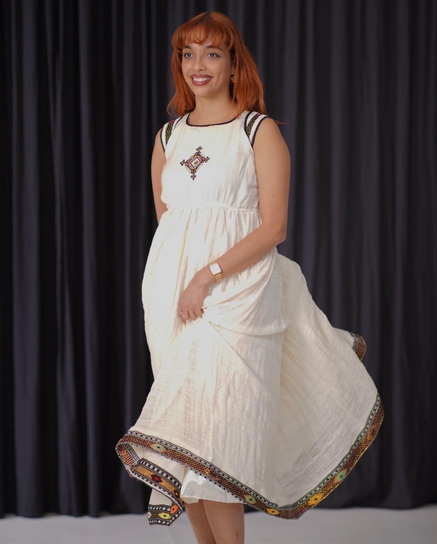 Sleeveless Habesha Dress Traditional Ethiopian White Cultural Kemis Stunning Habesha Kemis 233