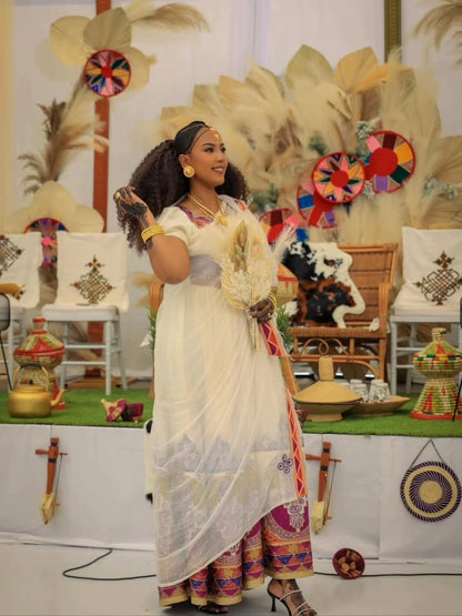 Royal Habesha Couple Outfit Matching Ethiopian Traditional Clothing Habesha Cultural Outfit 235