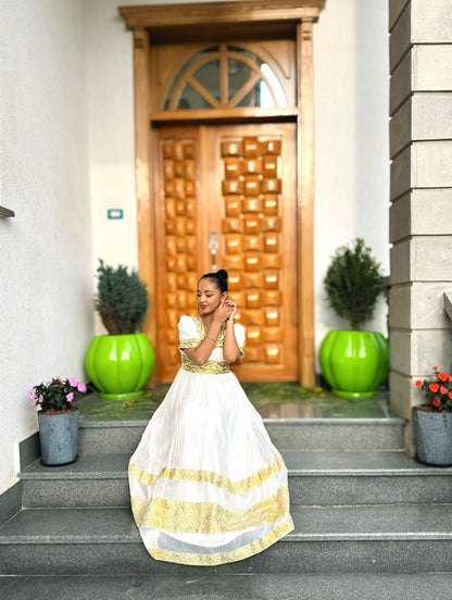Traditional Ethiopian Dress Vibrant Habesha Dress Habesha Kemis Inspired By Cultural Style 306
