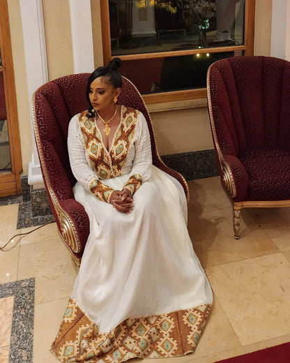 Classic Ethiopian Dress Handwoven Habesha Dress Cultural Ethiopian Habesha Kemis 330