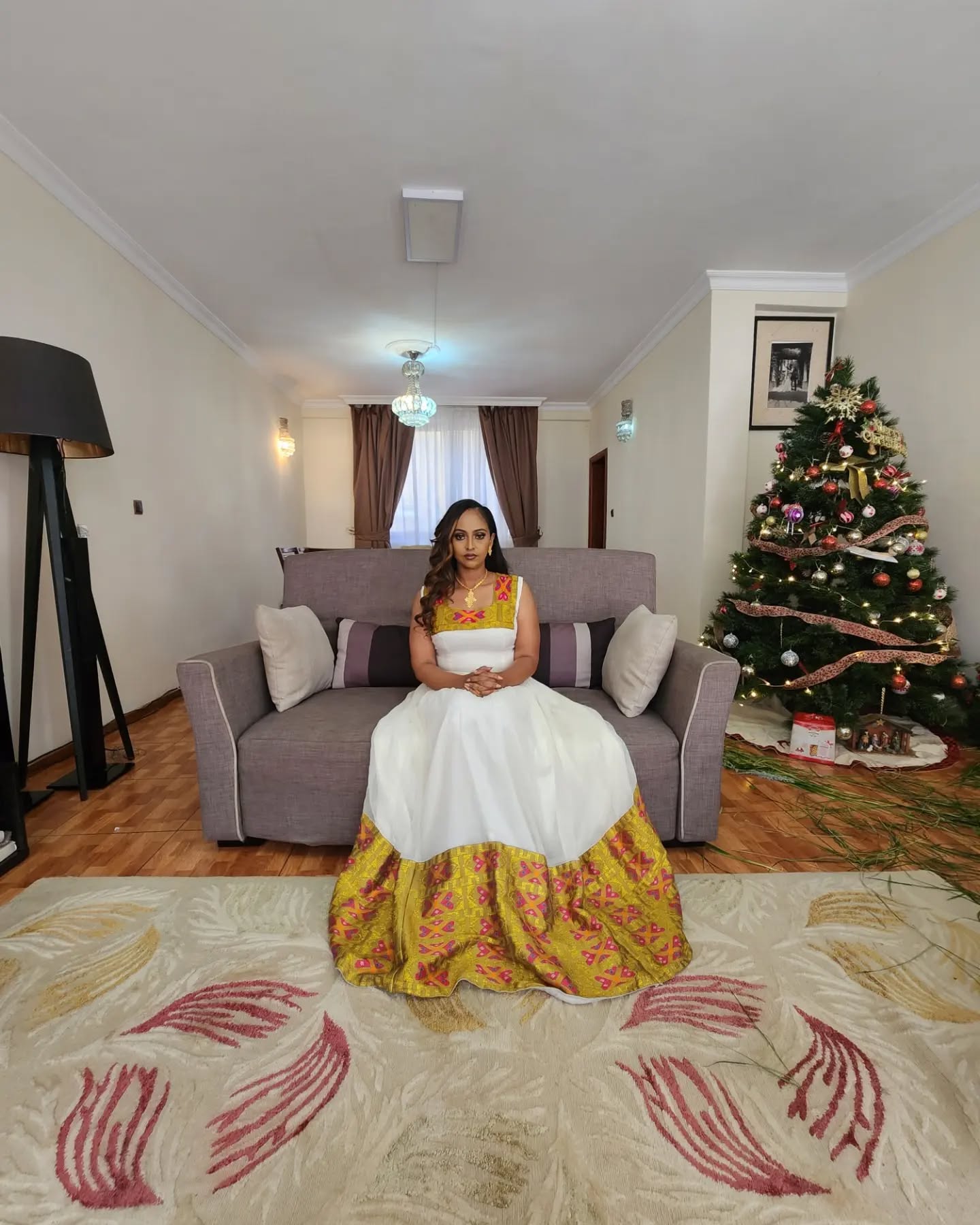 Timeless Habesha Kemis Golden Embroidery Habesha Dress Ethiopian Clothing 331