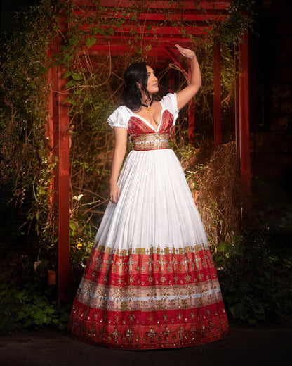 Ethiopian Traditional Dress For Wedding Vibrant Habesha Dress Traditional Ethiopian Wedding Dress 339