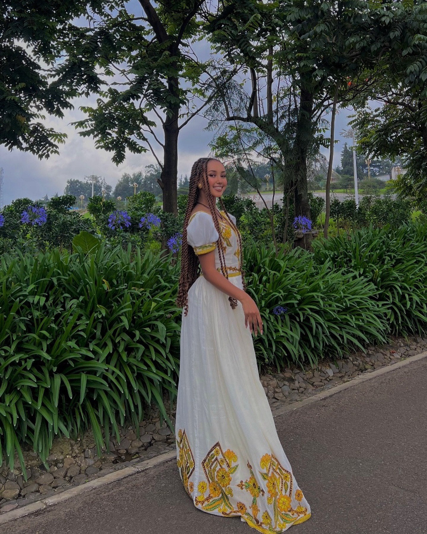 Handwoven Habesha Dress Short Sleeve Habesha Kemis Cultural Ethiopian Dress For Festive 340