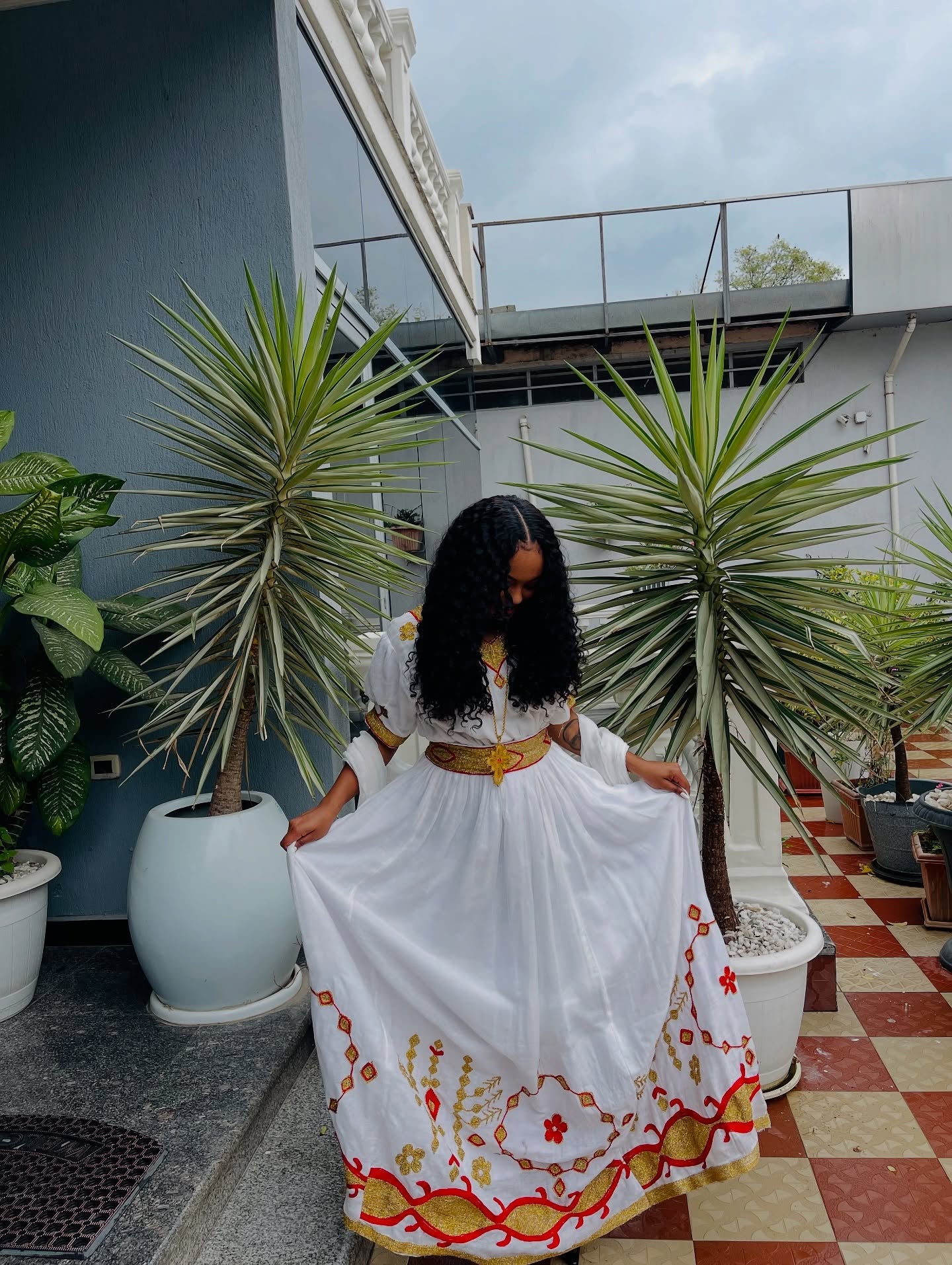 White Habesha Kemis Habesha Dress For Special Occasion Traditional Ethiopian Clothing 370