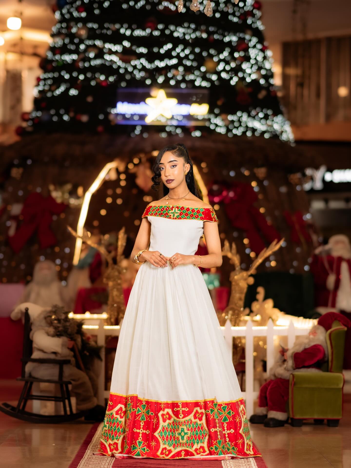 Habesha Dress For Festive Off-Shoulder Habesha Kemis Timeless Ethiopian Clothing 399