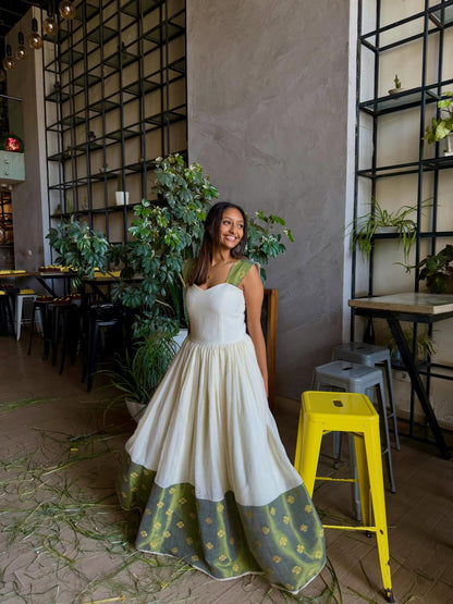 Green Woven Habesha Kemis Sleeveless Habesha Dress Beautiful Traditional Ethiopian Dress 464