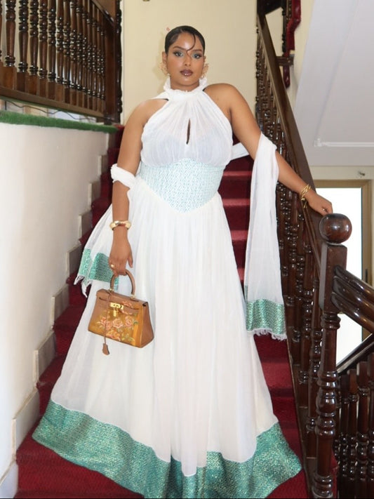 Sleeveless Ethiopian Clothing Timeless & Charming Habesha Kemis