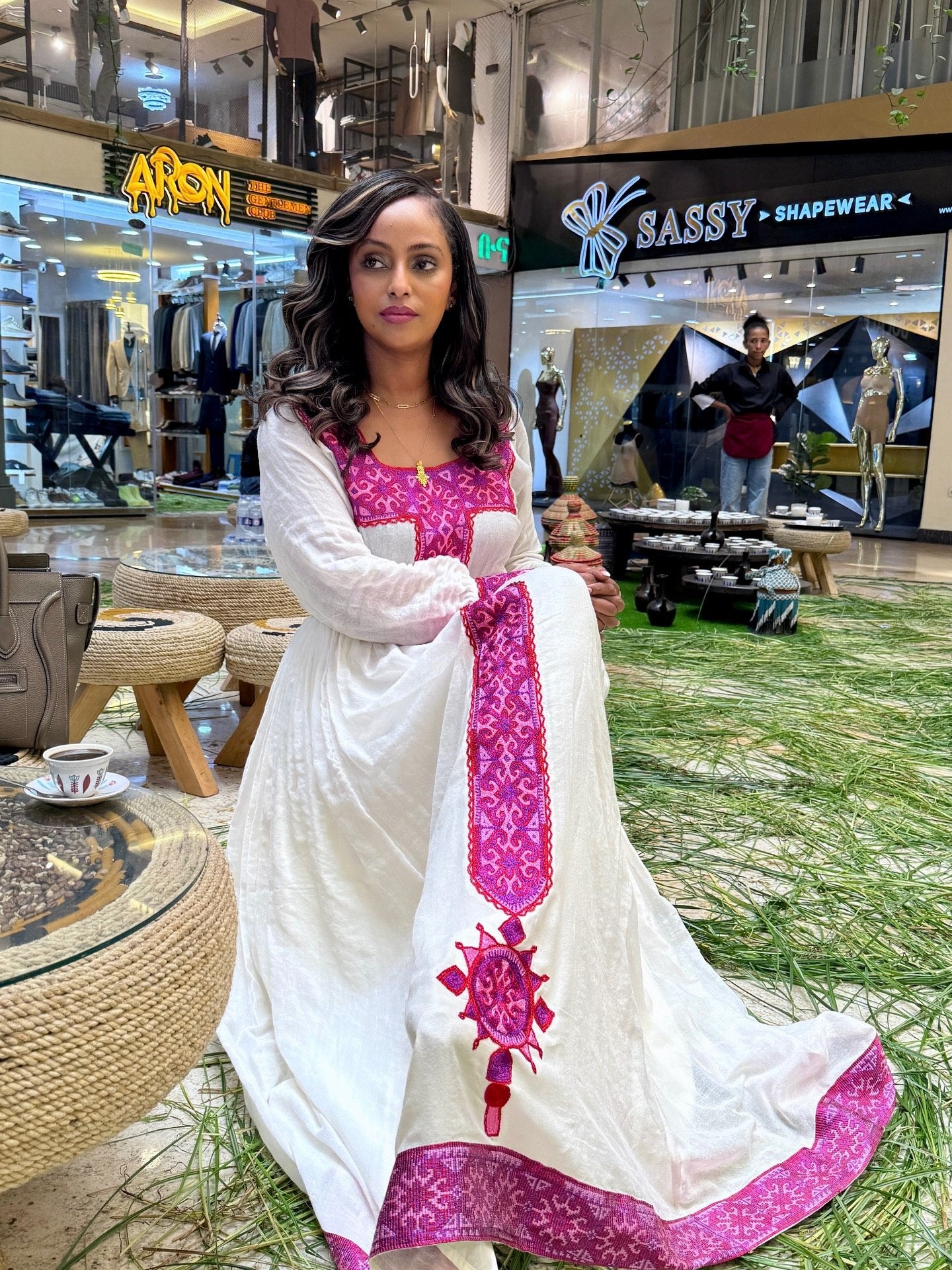 Traditional Ethiopian Clothing Elegant Habesha Kemis with Embroidery Timeless Habesha Dress 728