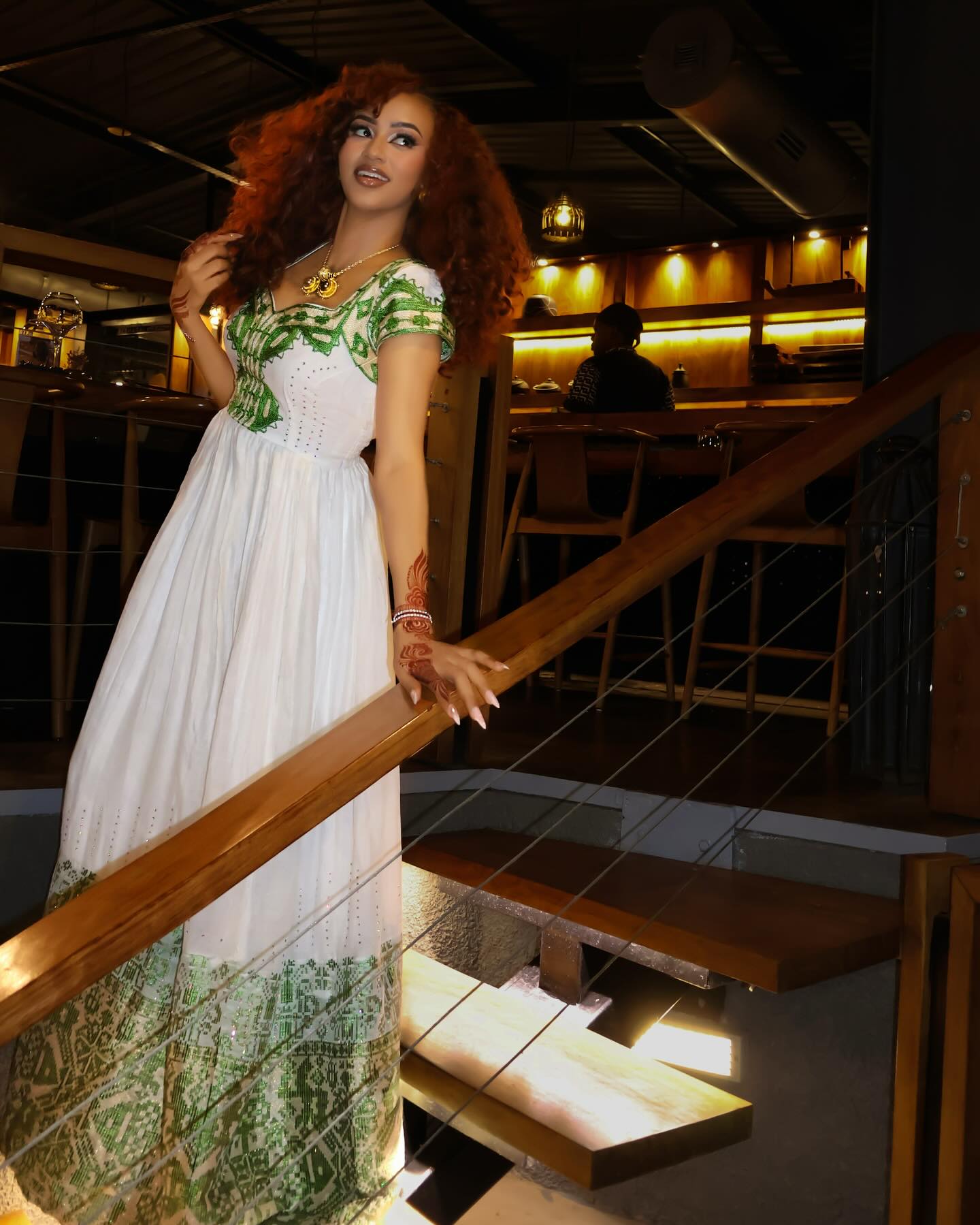Green Woven Habesha Dress Short Sleeve Ethiopian Clothing Classic Habesha Kemis 732
