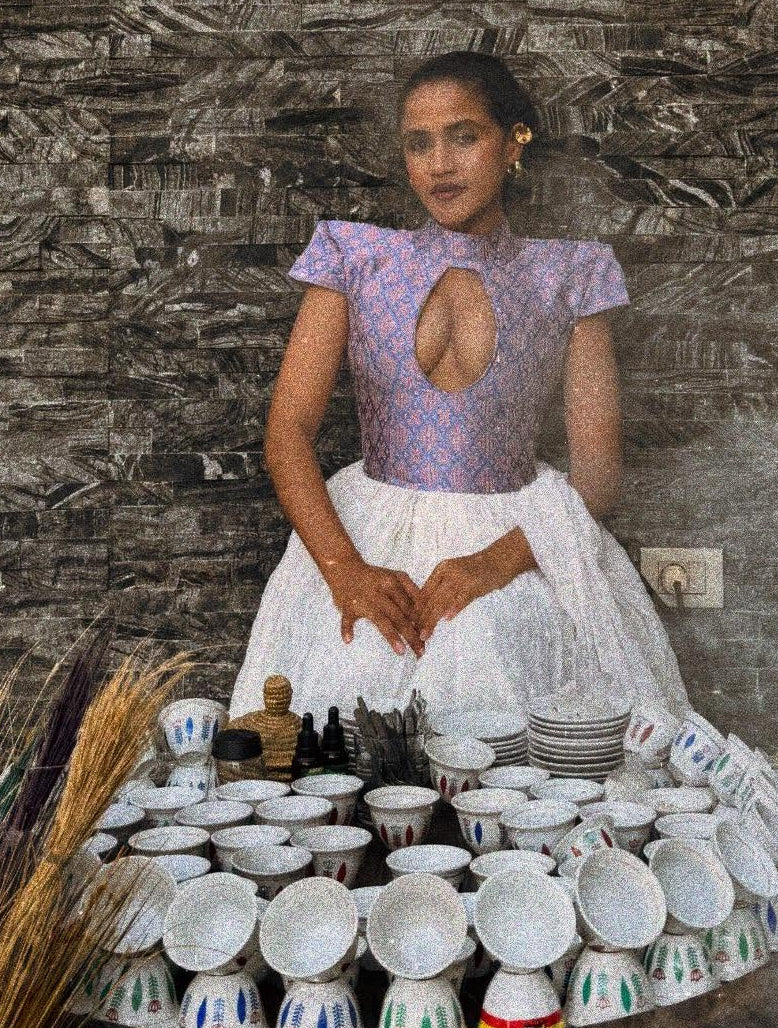 Light Purple Shade Habesha Kemis Subtle Patterned detailing Habesha Dress Ethiopian Clothing 746