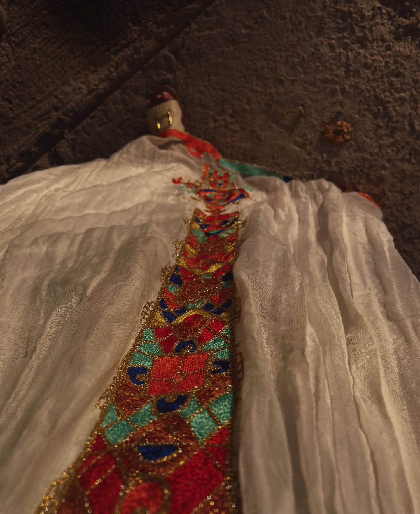 Short Sleeve Habesha Dress Multicolor Embroidery Habesha Kemis Traditional Ethiopian Clothing 886
