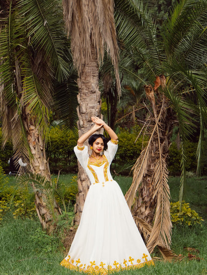 Luxury Habesha Dress for Women Handcrafted Ethiopian Clothing Habesha Kemis For Cultural Elegance 234