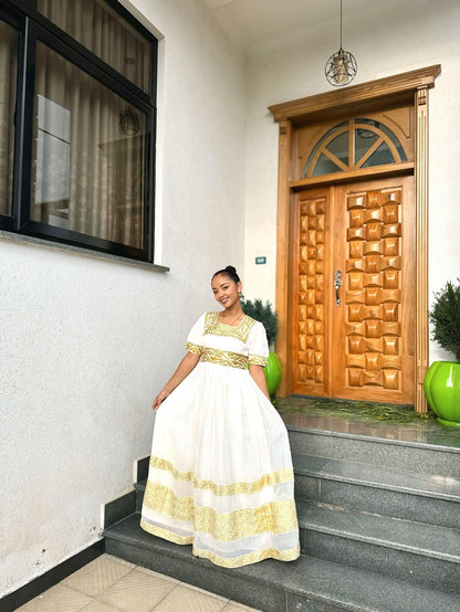 Traditional Ethiopian Dress Vibrant Habesha Dress Habesha Kemis Inspired By Cultural Style 306