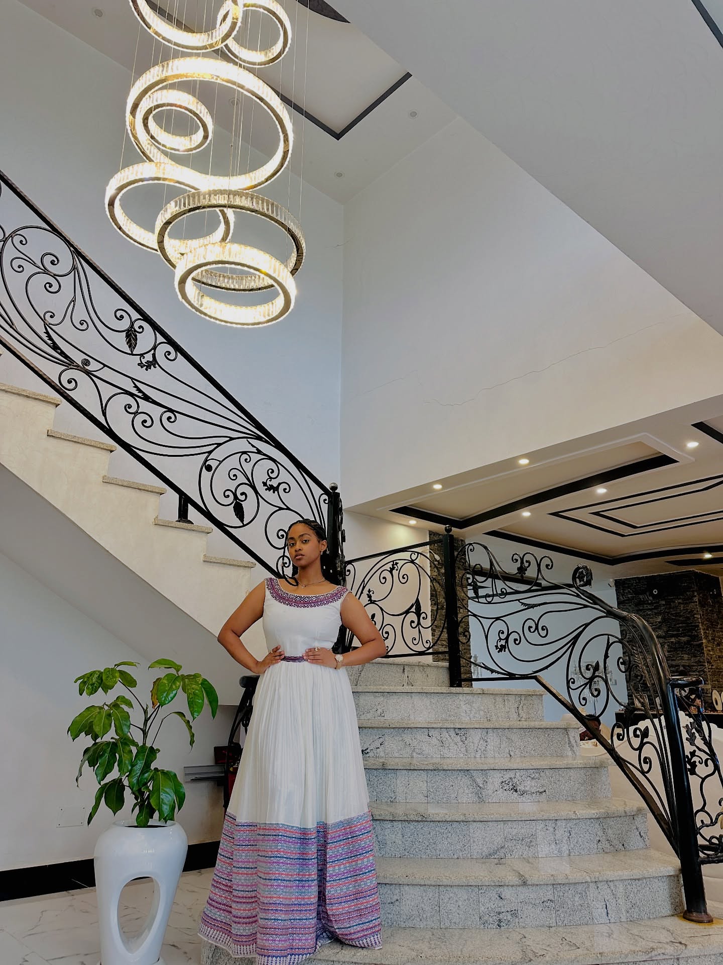 Sleeveless Eritrean Dress Habesha Kemis Crafted With Ethiopian Tradition Vibrant Habesha Dress 317