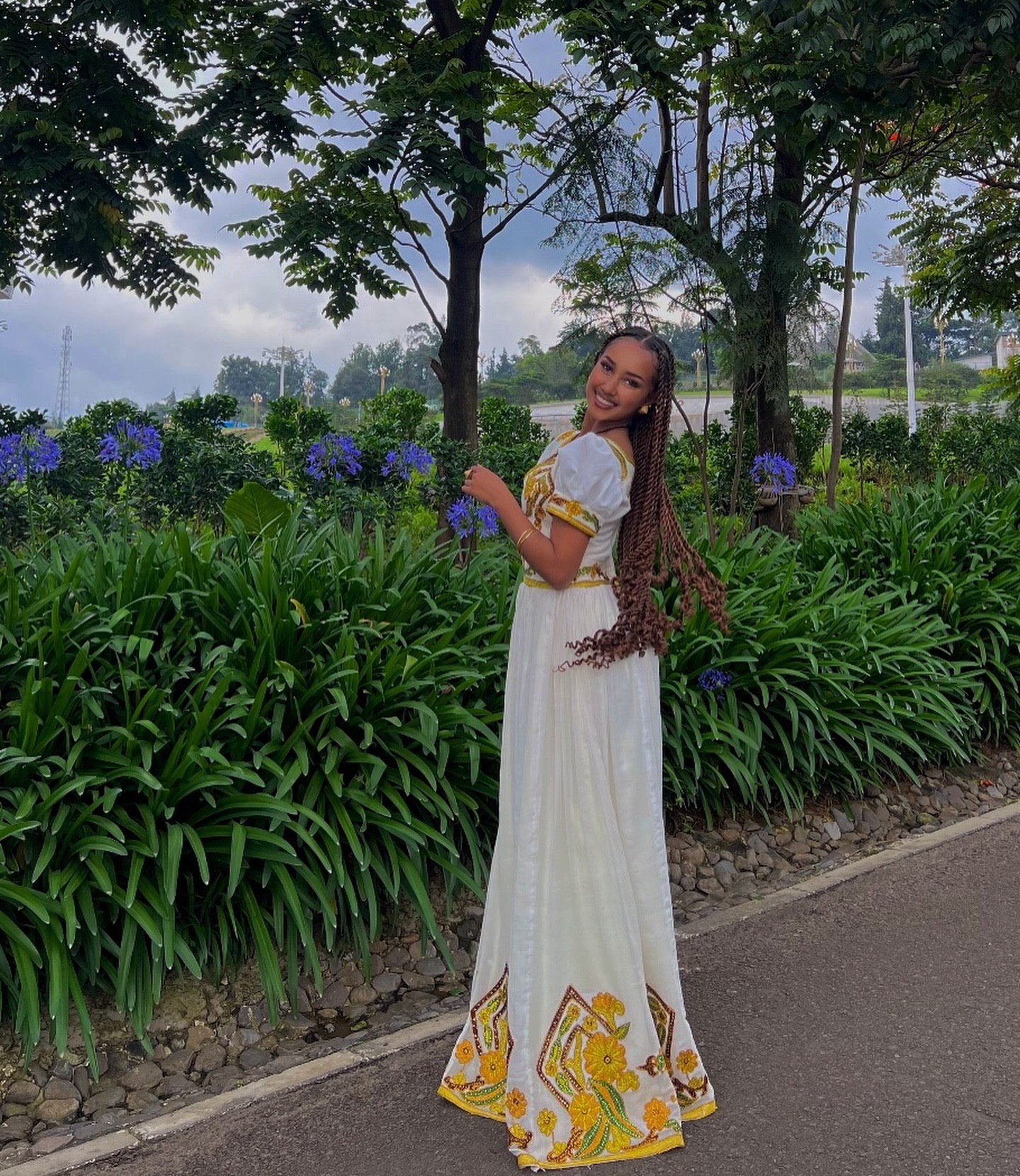 Handwoven Habesha Dress Short Sleeve Habesha Kemis Cultural Ethiopian Dress For Festive 340