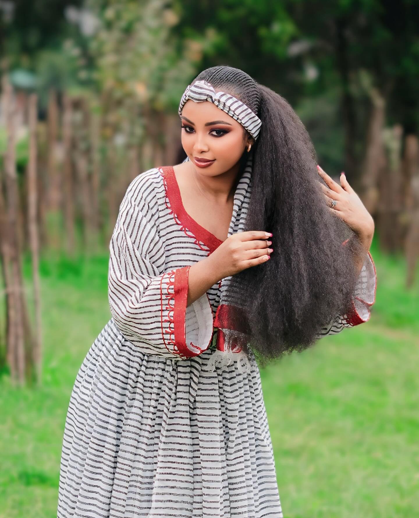 Oromiya Cultural Striped Kemis Traditional Oromo Dress Authentic Dress For Event 374