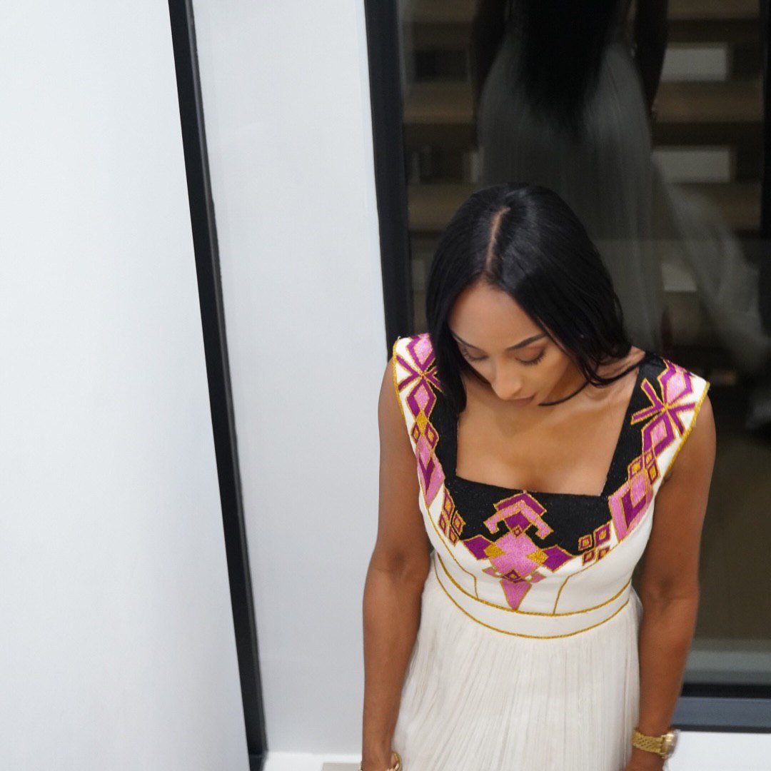 Sleeveless Habesha dress for Festive Vibrant Color Habesha Kemis Traditional Ethiopian Clothing 440