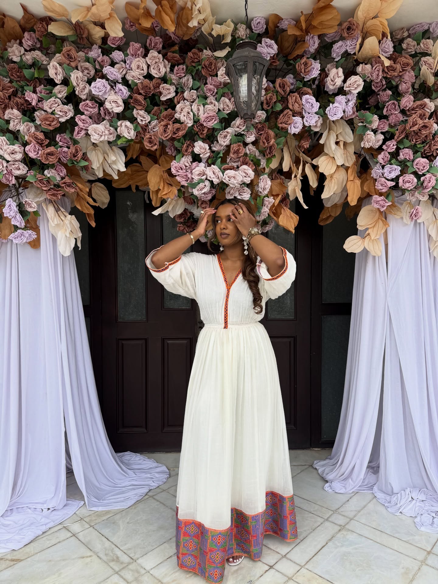 Handwoven Habesha Dress Vibrant Habesha Kemis Traditional Ethiopian Clothing 509