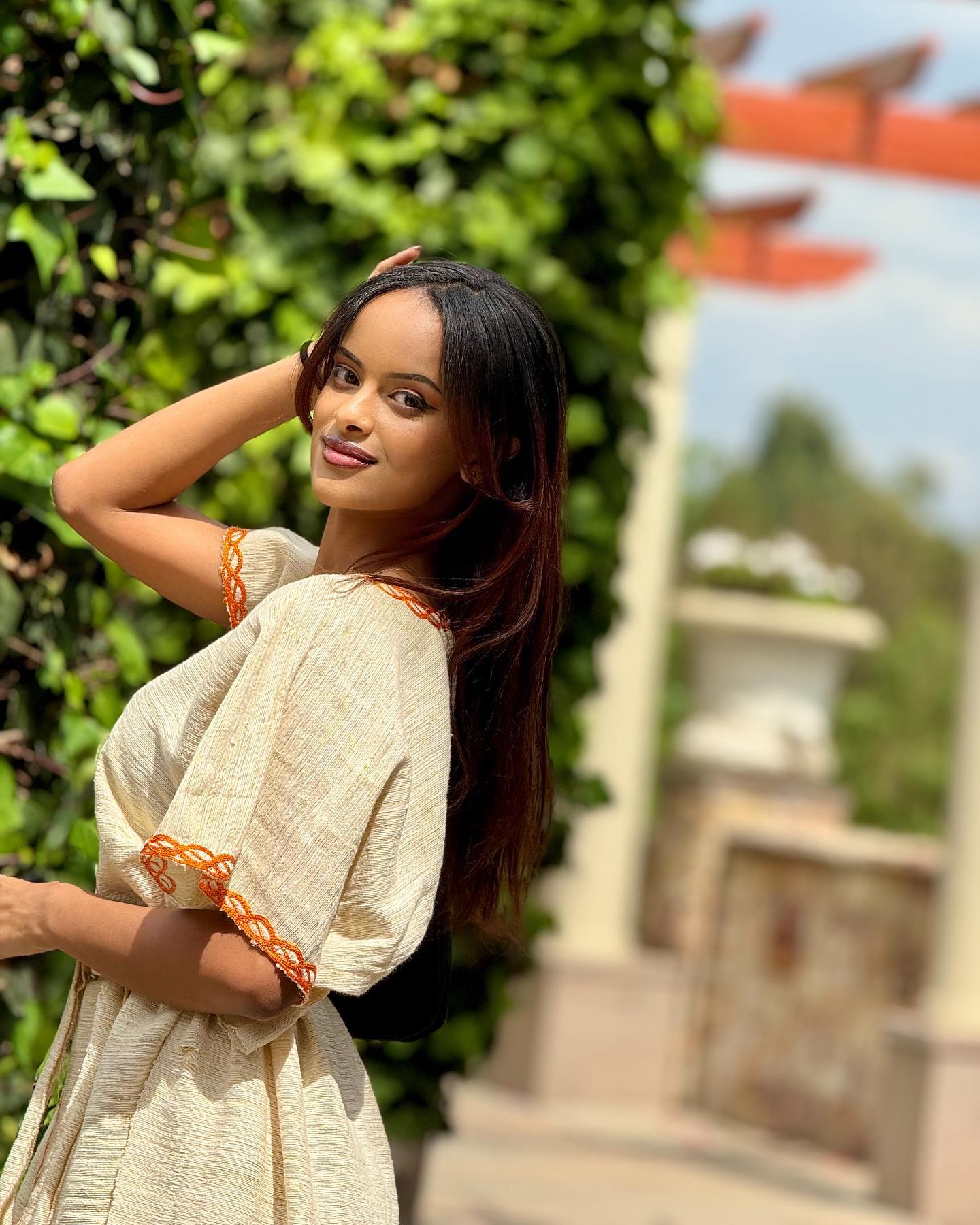 Simple Habesha Kemis For Event Golden Embroidery Habesha Dress Traditional Ethiopian And Eritrean Clothing 553