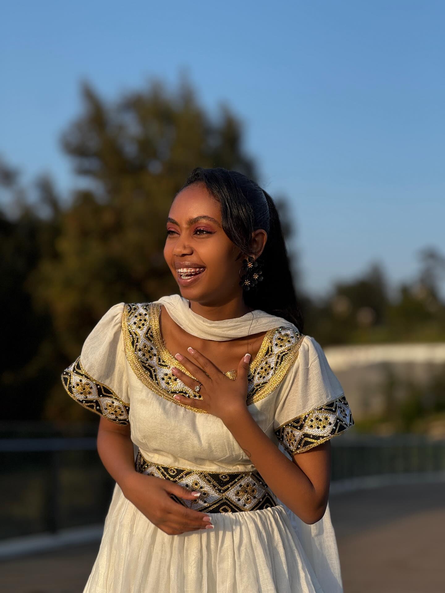 Short Sleeve Habesha Dress Gold And Black Embroidery Habesha Kemis Vibrant Ethiopian And Eritrean Dress 567