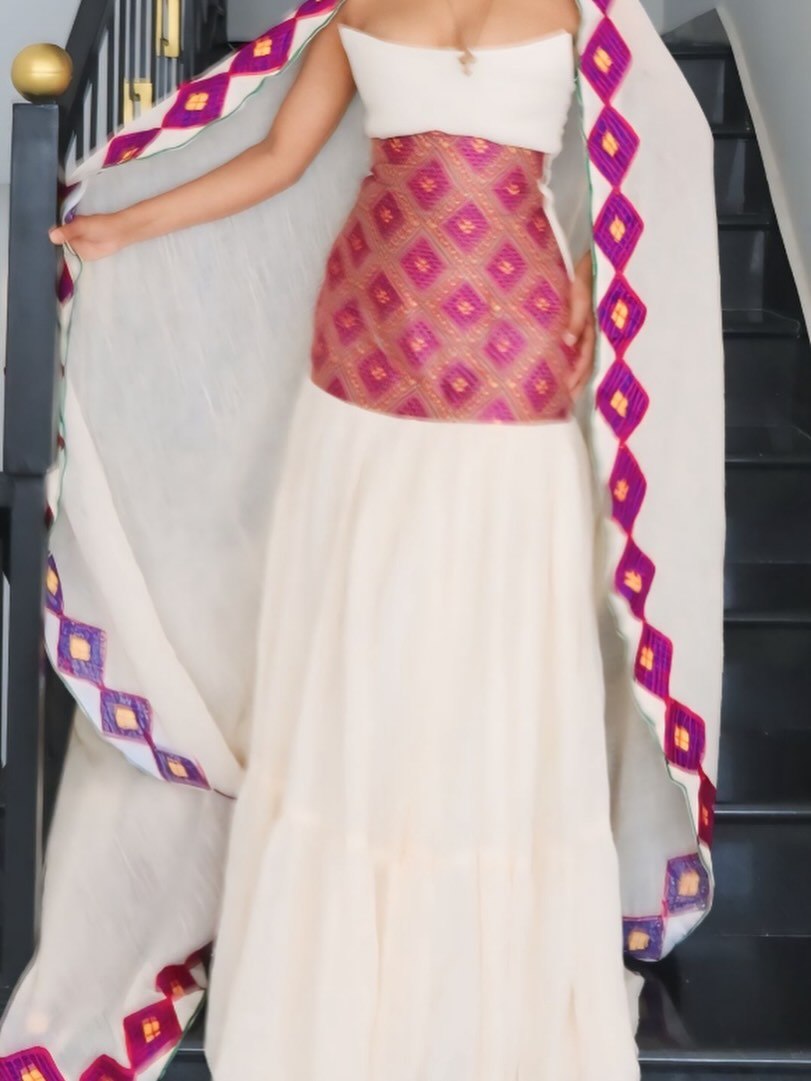 Strapless Habesha Dress Stylish Look Ethiopian Clothing Beautiful Habesha Kemis 636