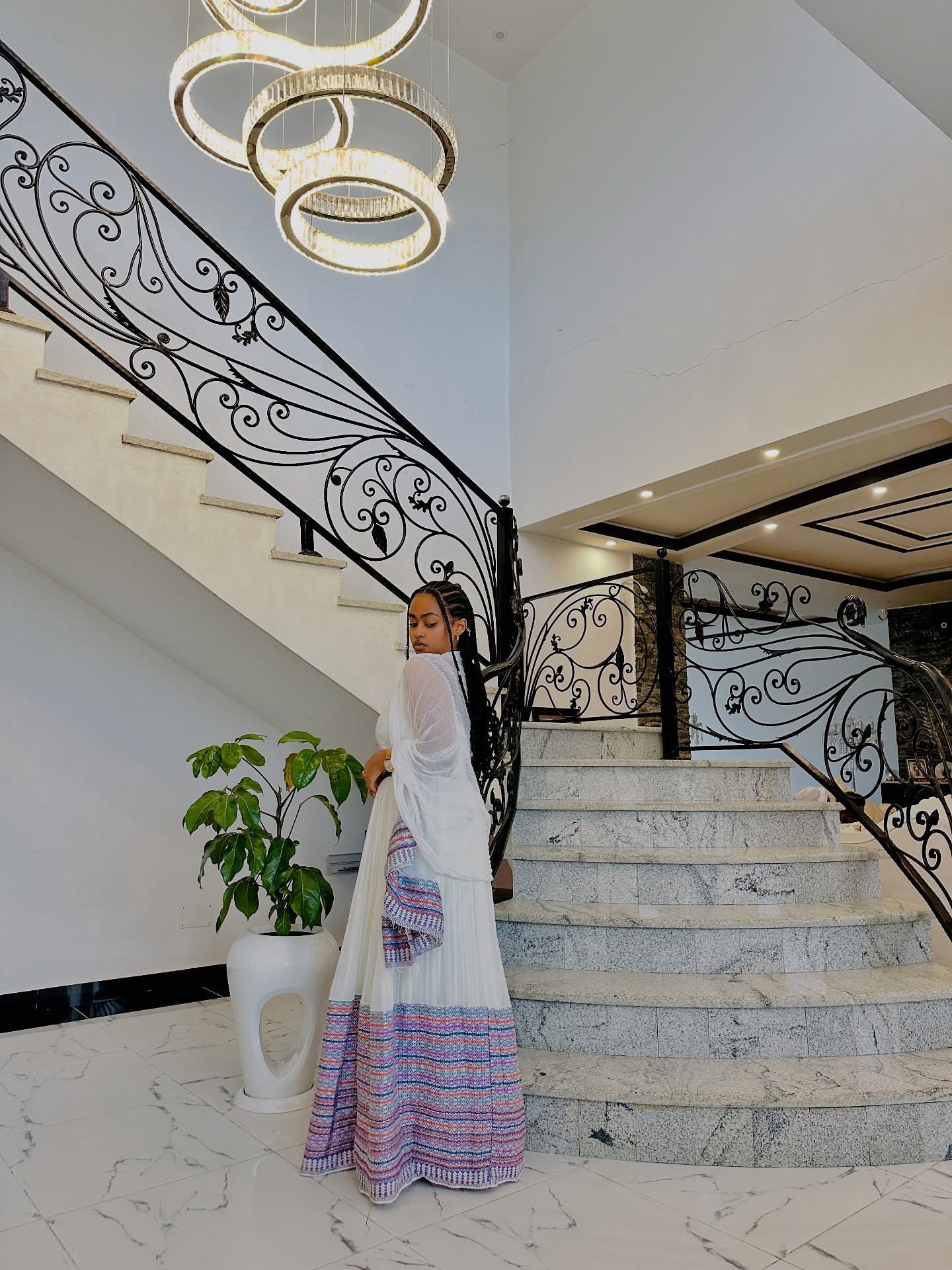 Sleeveless Eritrean Dress Habesha Kemis Crafted With Ethiopian Tradition Vibrant Habesha Dress 317