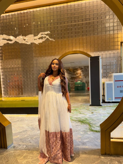 Graceful Habesha Dress A Refined Ethiopian Traditional Dress Design Stylish Habesha Kemis 332