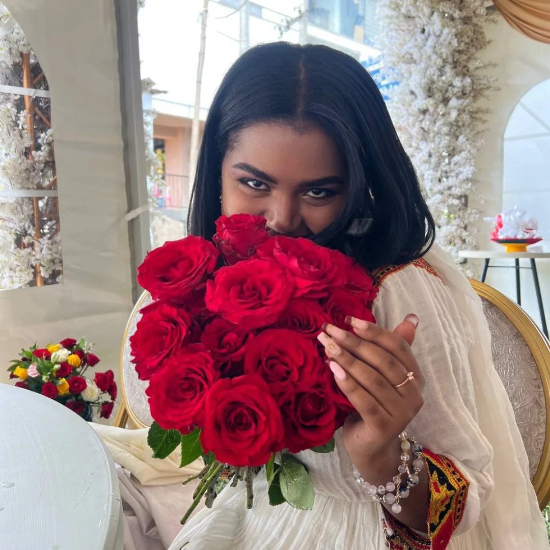 Authentic Ethiopian Clothing Collection Classic Habesha Dress Red Woven Habesha Kemis 444