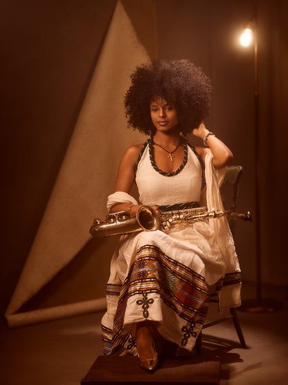 Sleeveless Habesha Kemis Style Cultural Ethiopian Dress Festive Habesha Dress 632