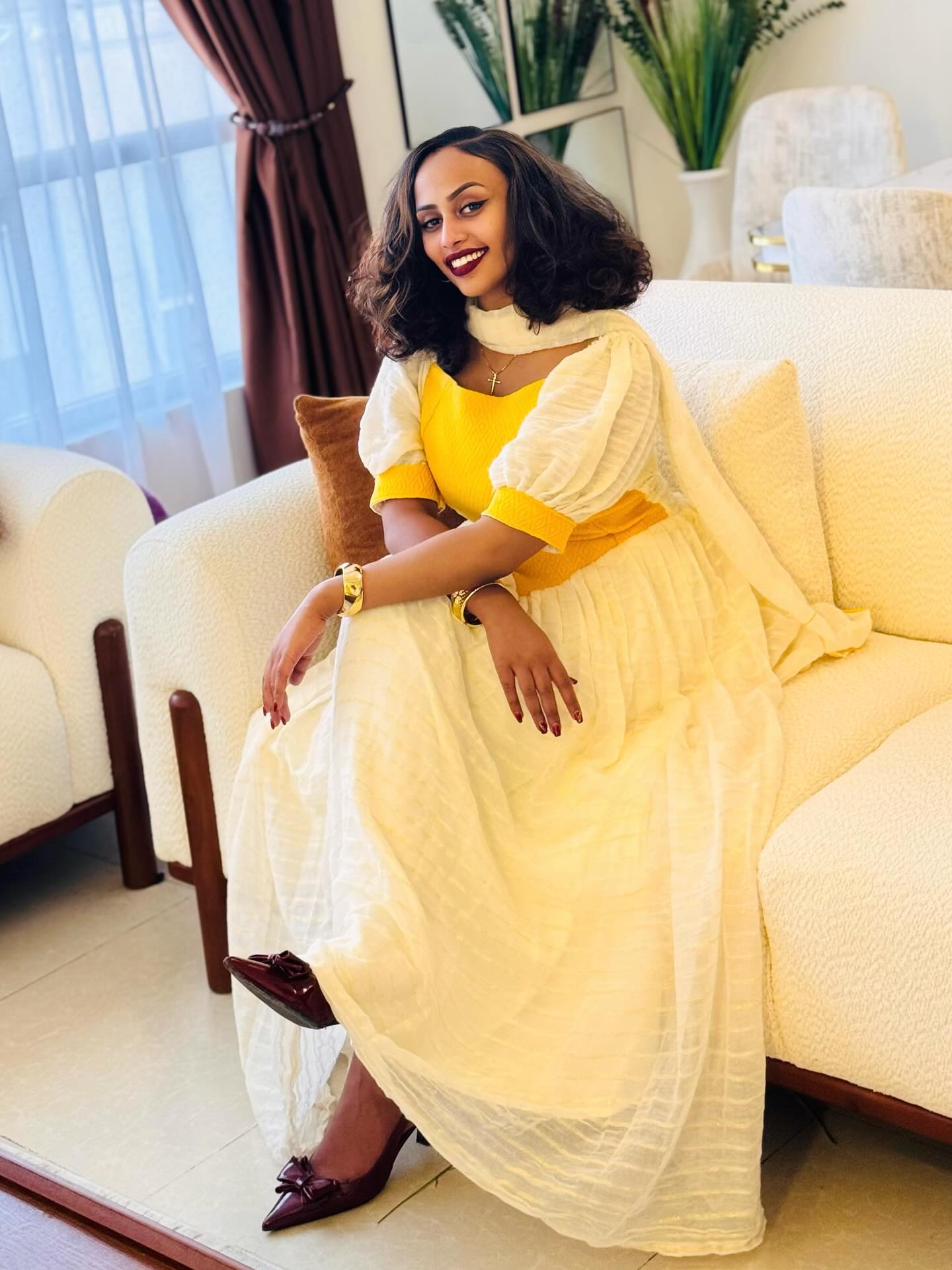 Stunning Habesha Kemis Traditional Ethiopian Dress Simple Design Habesha Dress 346