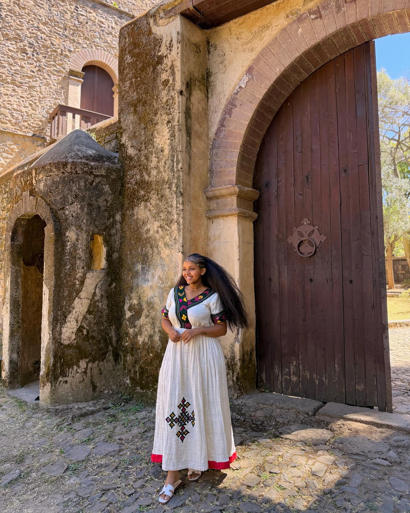 Short Sleeve Habesha Kemis Handmade Ethiopian Clothing Beautiful Habesha Dress 426