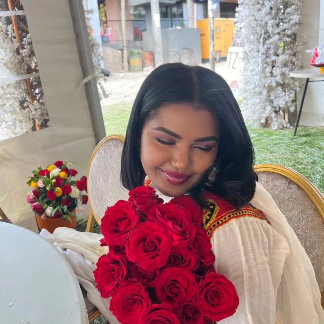 Authentic Ethiopian Clothing Collection Classic Habesha Dress Red Woven Habesha Kemis 444