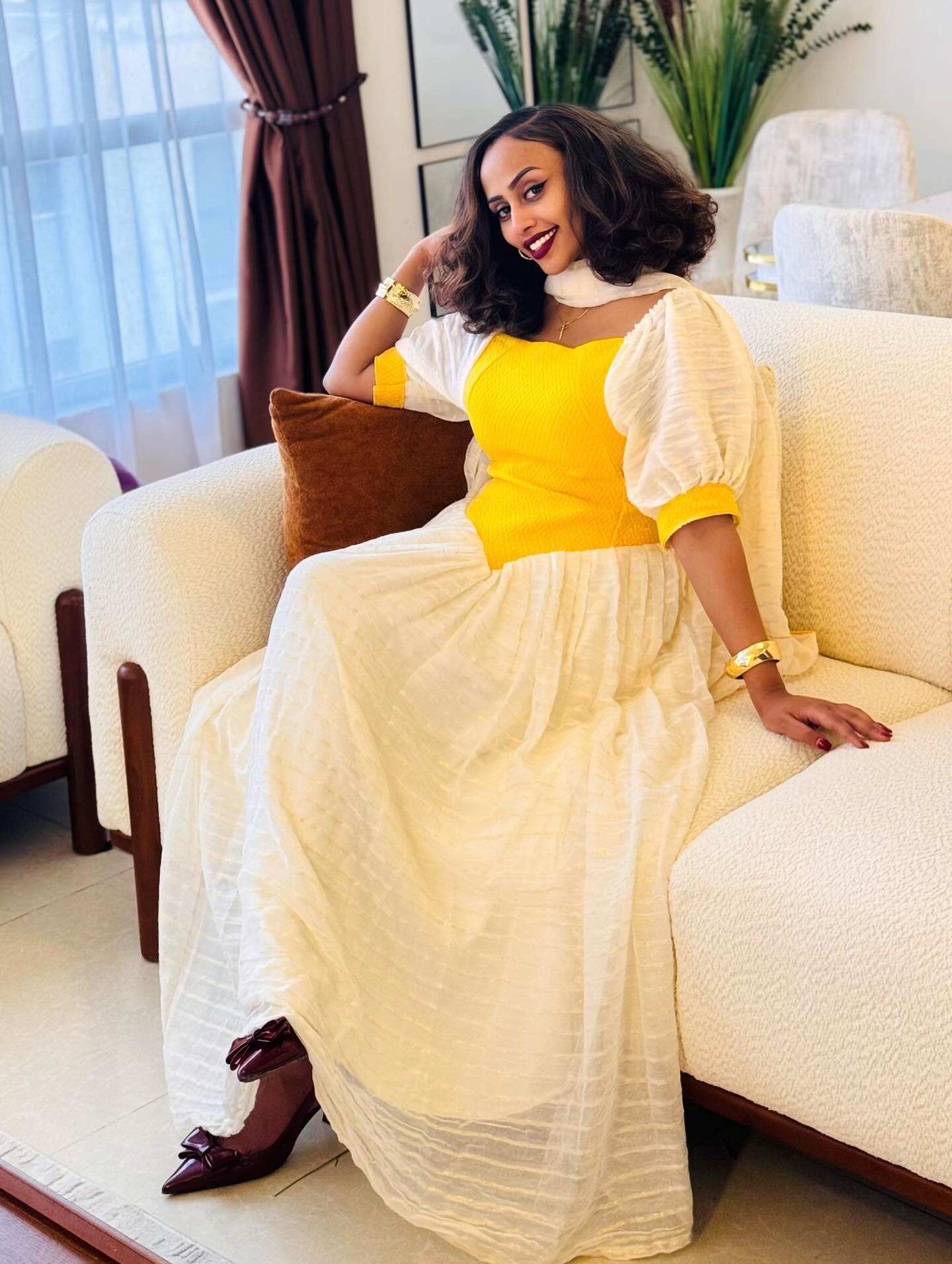 Stunning Habesha Kemis Traditional Ethiopian Dress Simple Design Habesha Dress 346