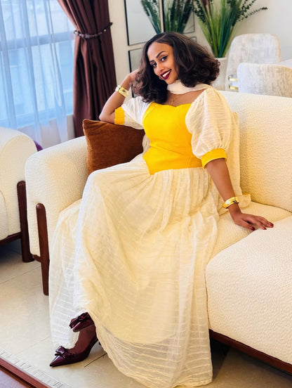 Stunning Habesha Kemis Traditional Ethiopian Dress Simple Design Habesha Dress 346