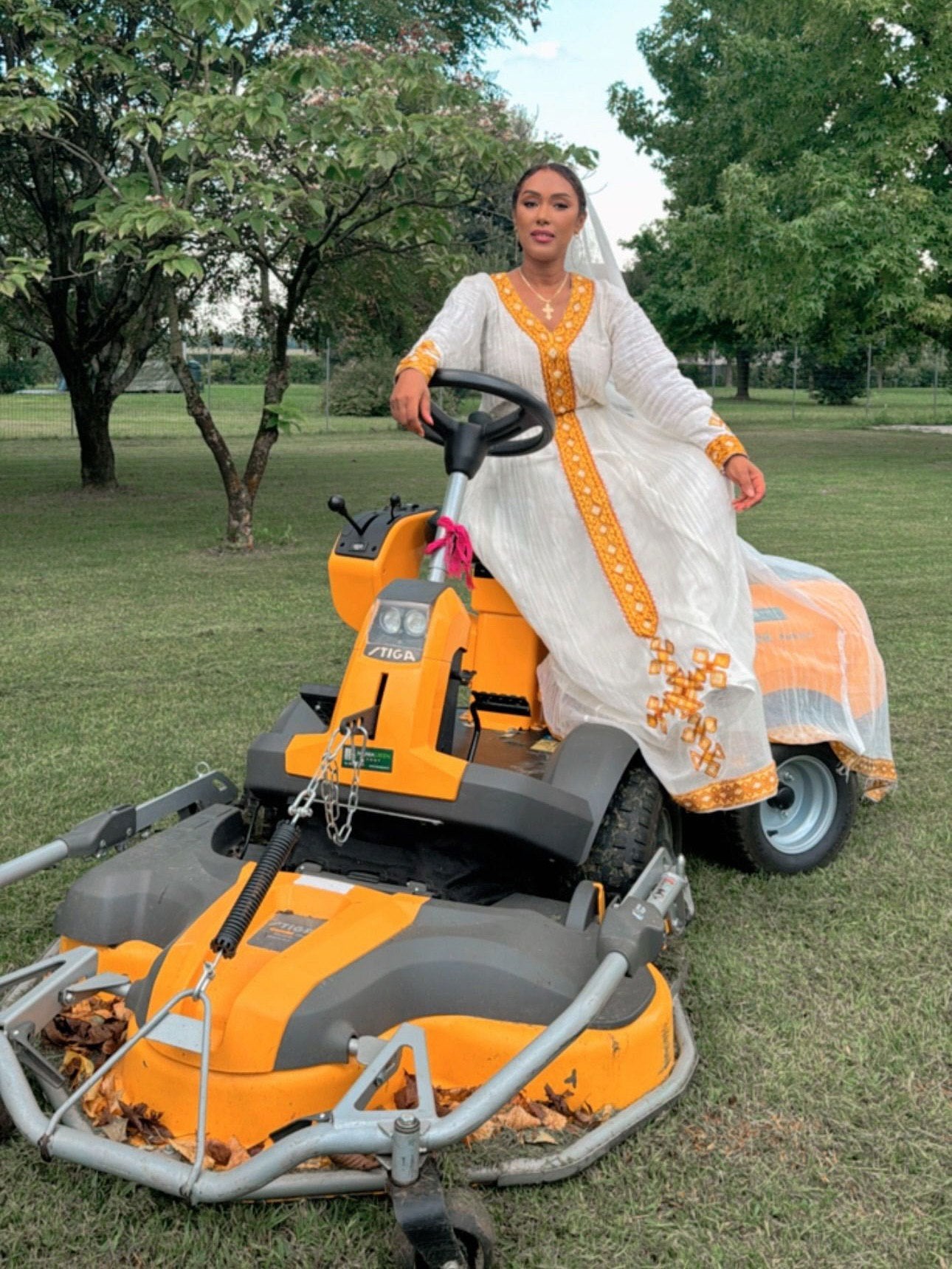 Long Sleeve Habesha Kemis Cross Design Habesha Dress Ethiopian Dress Inspired by Habesha Cloth Artistry 419