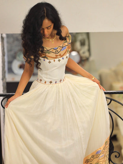 Short Sleeve Habesha Kemis Beautiful Design Habesha Dress Traditional Ethiopian Clothing 593