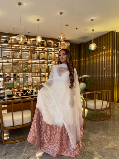 Graceful Habesha Dress A Refined Ethiopian Traditional Dress Design Stylish Habesha Kemis 332