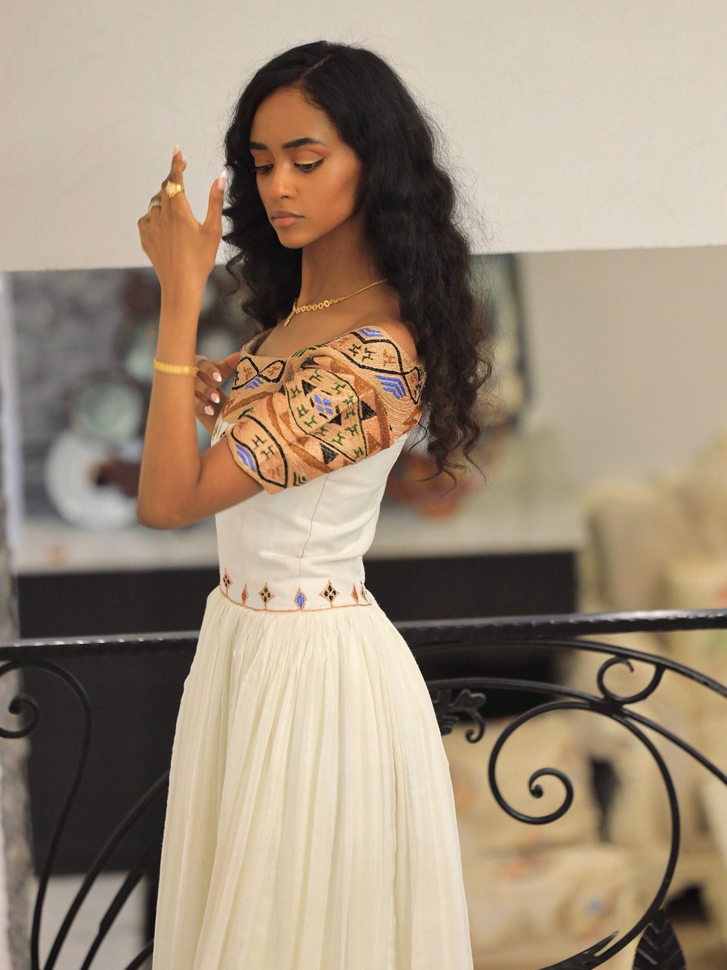 Short Sleeve Habesha Kemis Beautiful Design Habesha Dress Traditional Ethiopian Clothing 593