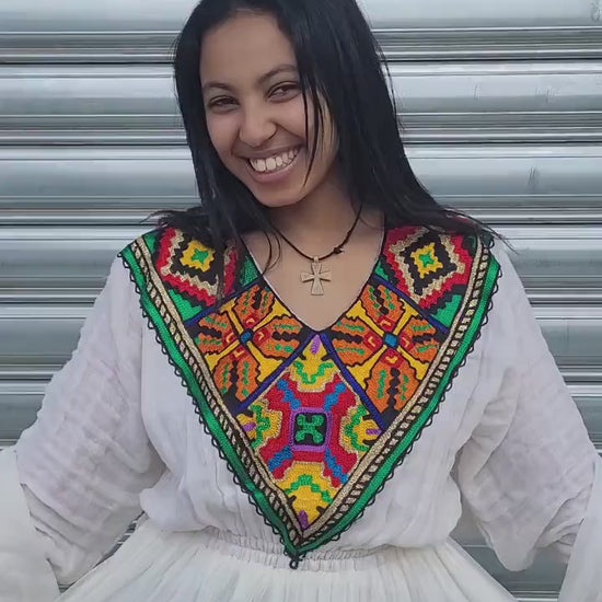 Vibrant Color Habesha Dress Design Modern Habesha Kemis Habesha Libs es00160