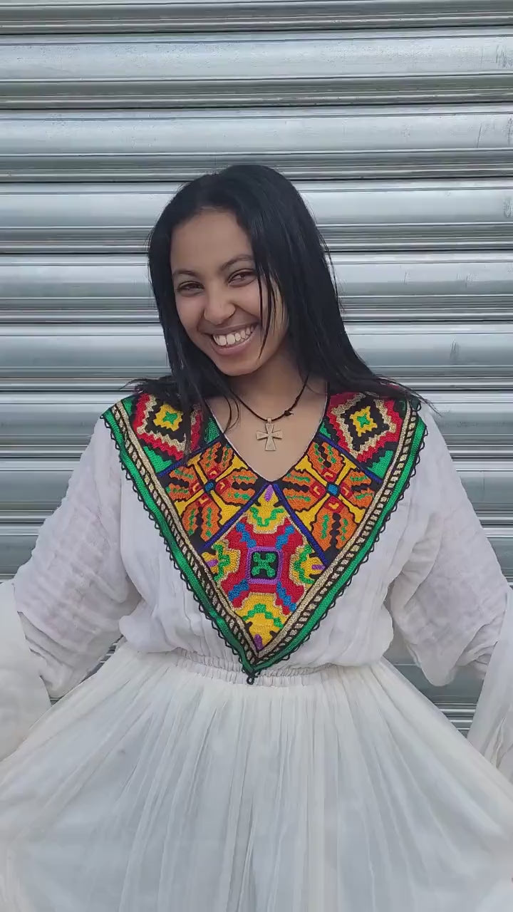 Vibrant Color Habesha Dress Design Modern Habesha Kemis Habesha Libs es00160