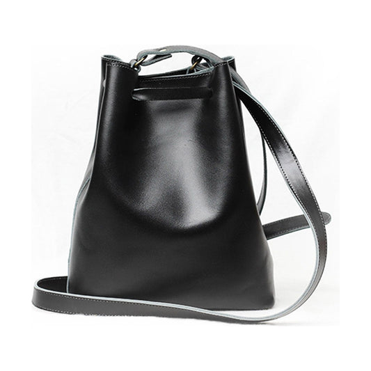 Tayitu - Ethiopian genuine black leather ladies' crossbody bag